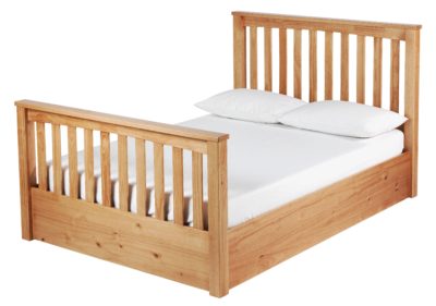 Collection - Maximus Oak Stained Ottoman - Bed Frame - Kingsize